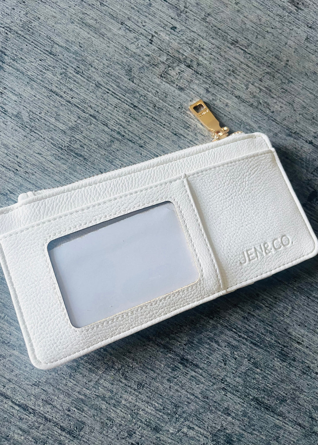 White Slim Credit Card Holder