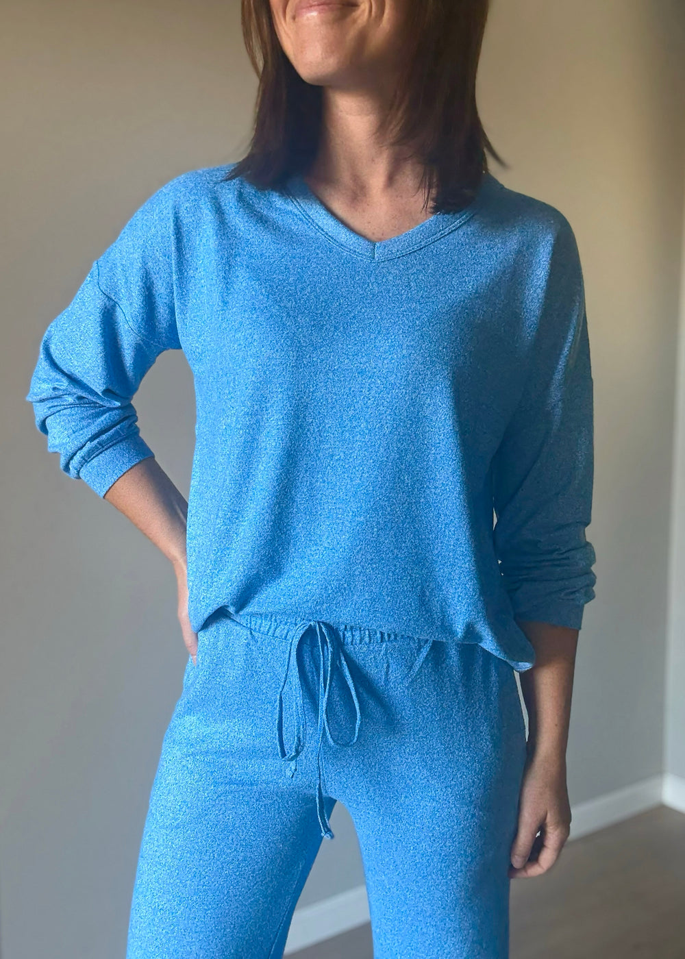 Women's Comfy Blue Pajama Set