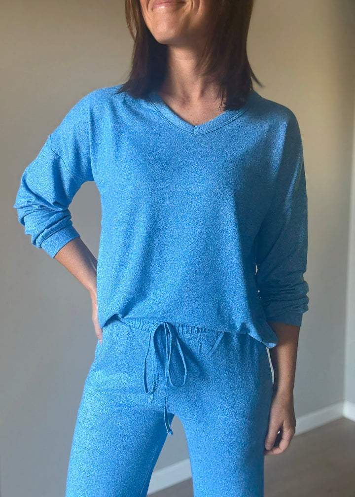 Women's Comfy Blue Pajama Set
