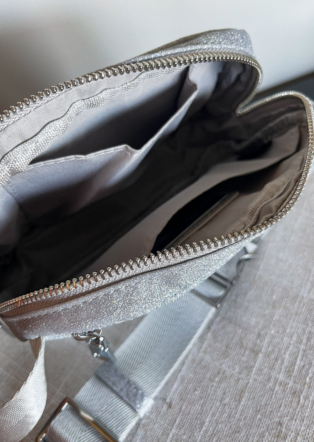 Silver Sparkly Belt/Sling Bag