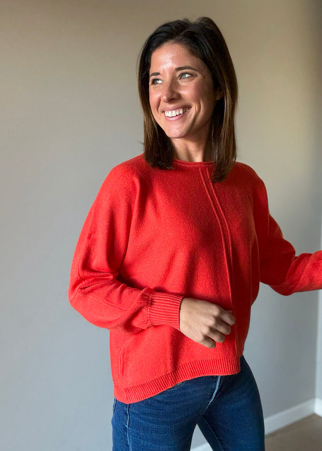 Women's Orange-Red Sweater