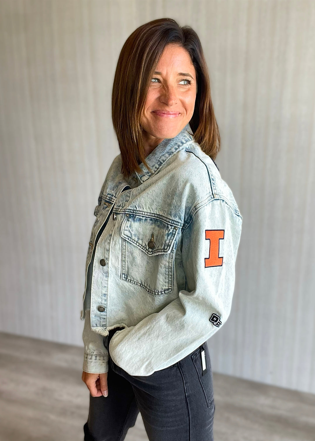 Women's Cropped Illinois Jean Jacket