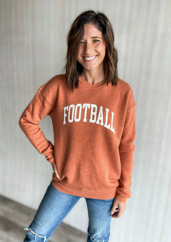 Orange Football Sweatshirt
