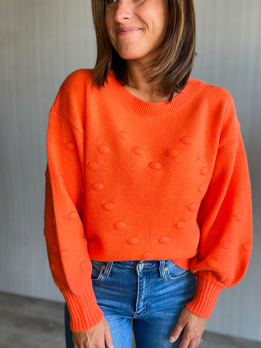 Women's Orange Heart Sweater - perfect sweater for Illinois game days!