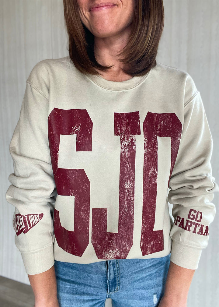 Women's St. Joseph-Ogden SJO Go Spartans Sweatshirt - You Play I Pray 