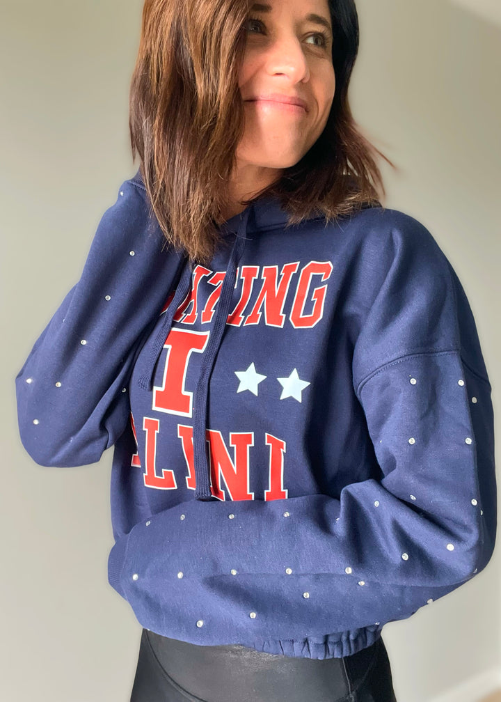 Fighting Illini Star Scrunch Hoodie