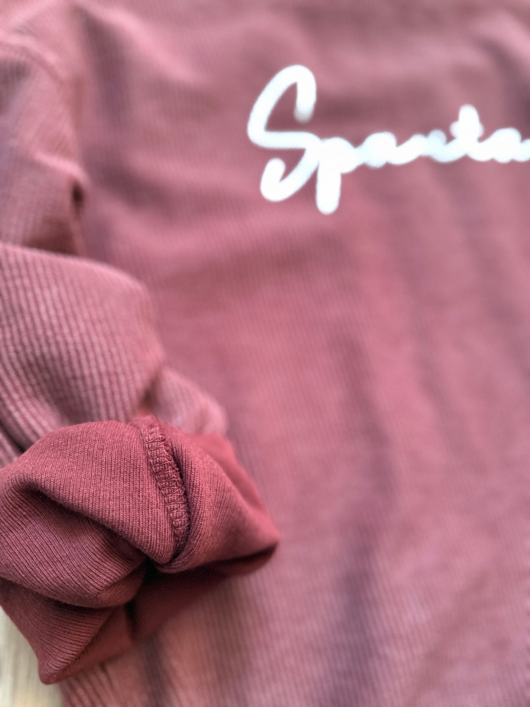 Maroon Corded Spartans Pullover Sweatershirt