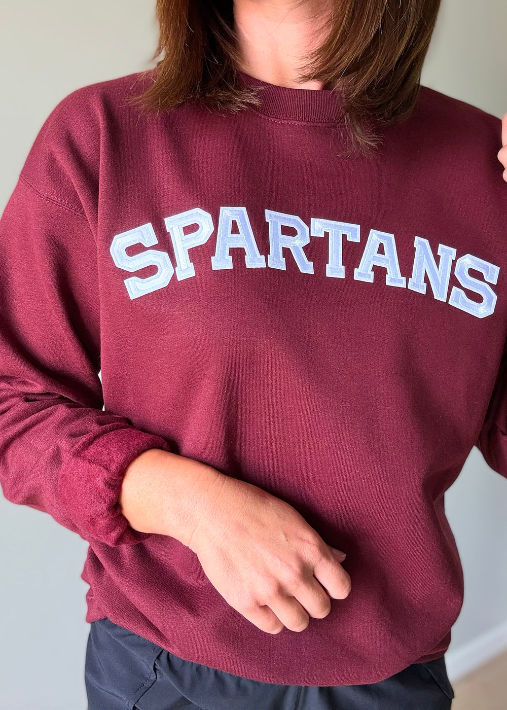 Women's Maroon Spartans Sweatshirt (St. Joseph-Ogden Sweatshirt)
