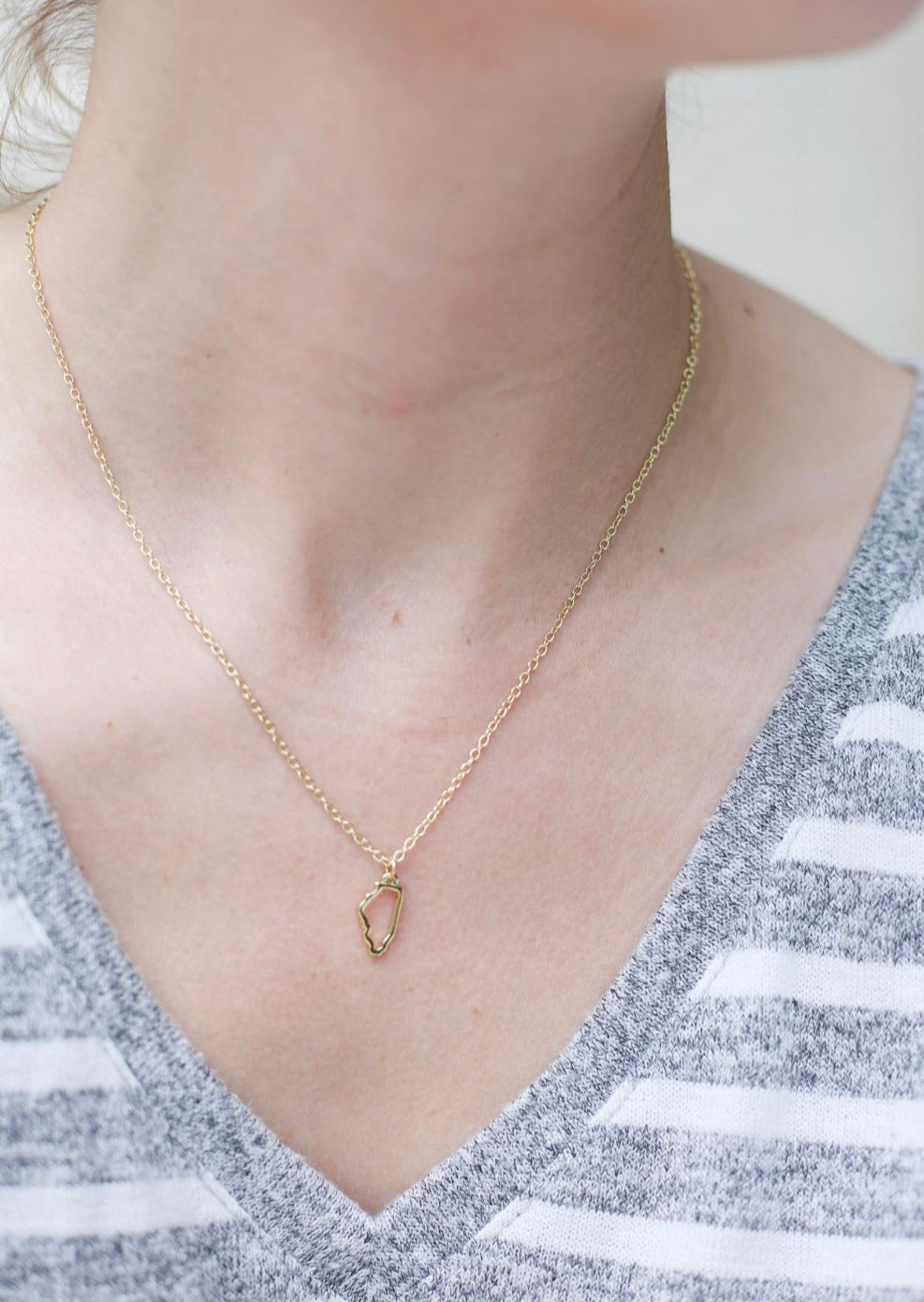 State of Illinois Gold Necklace | Illinois Jewelry