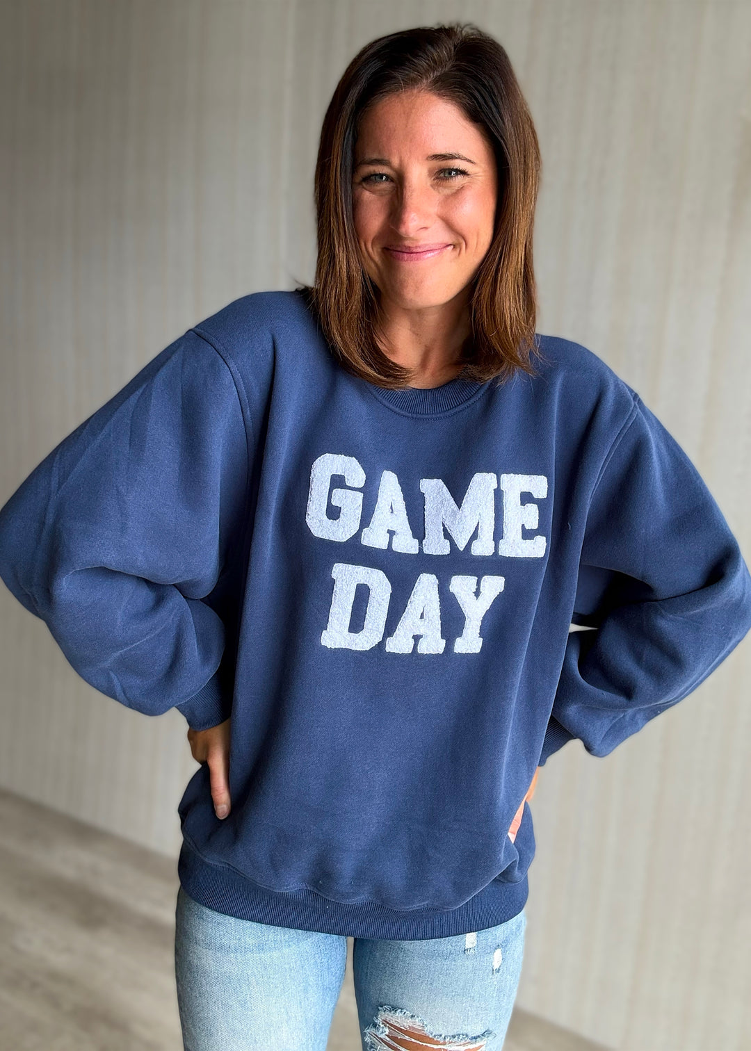 Women's Navy Blue Game Day Sweatshirt