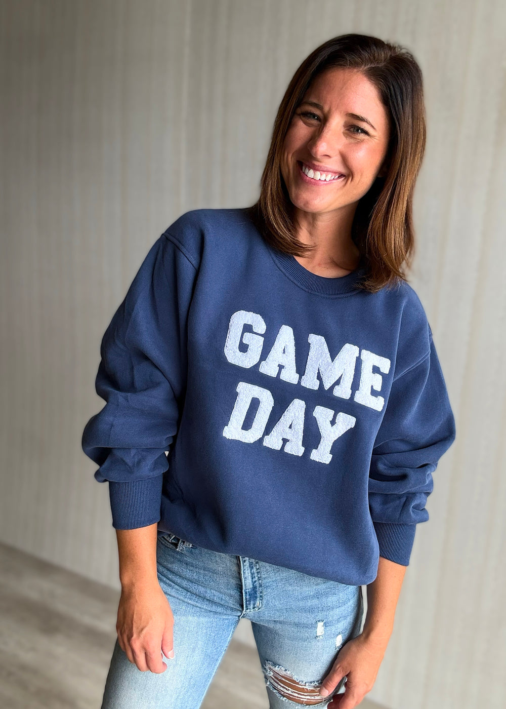 Women's Navy Blue Game Day Sweatshirt