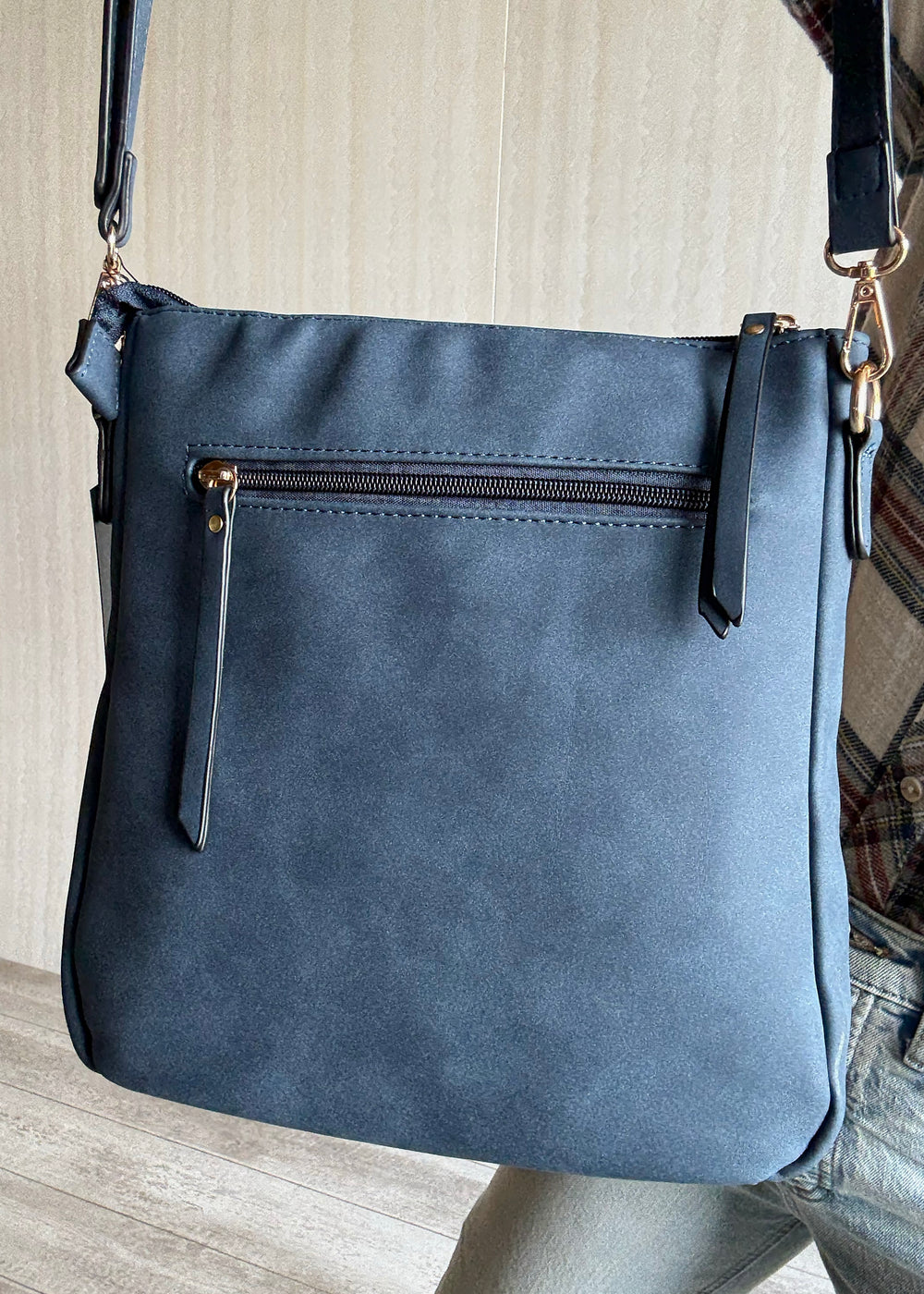 Women's Navy Crossbody Bag - Navy Layla Whipstitch Crossbody