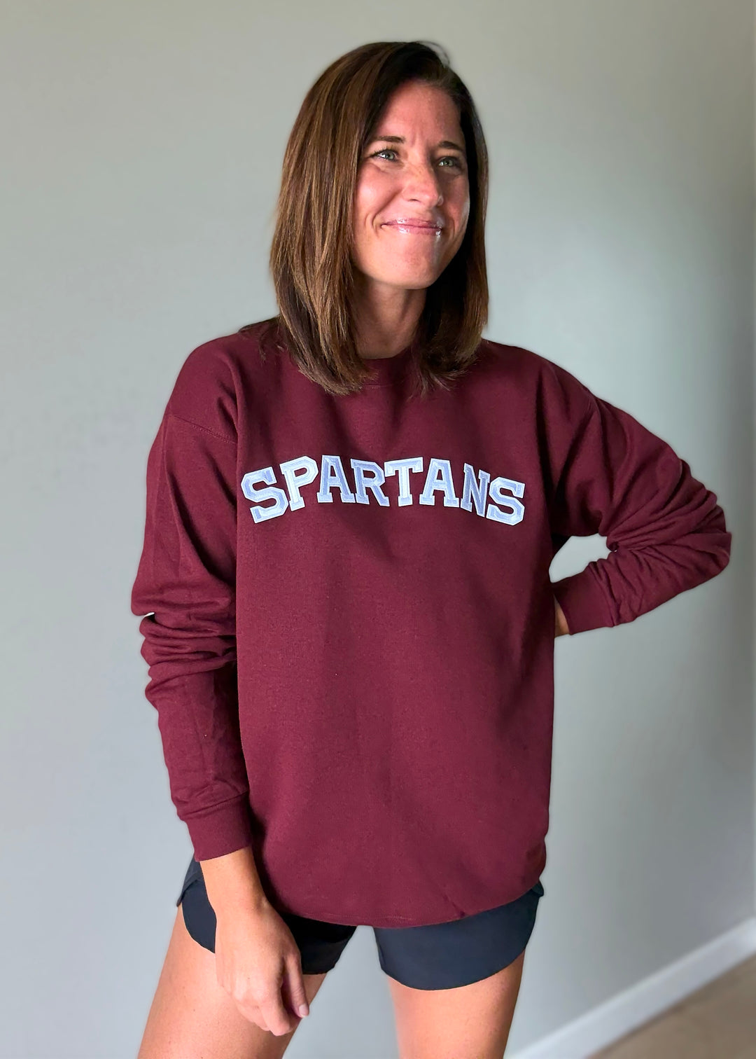 Women's Maroon Spartans Sweatshirt (St. Joseph-Ogden Sweatshirt)