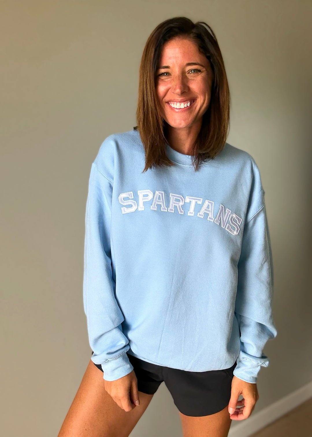 Women's Light Blue Spartans Sweatshirt (St. Joseph-Ogden Sweatshirt)
