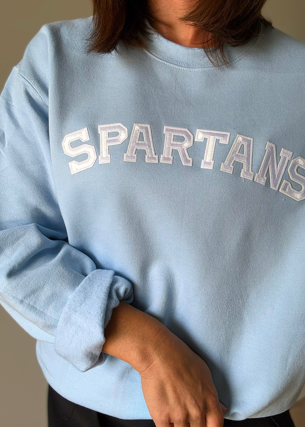 Women's Light Blue Spartans Sweatshirt (St. Joseph-Ogden Sweatshirt)