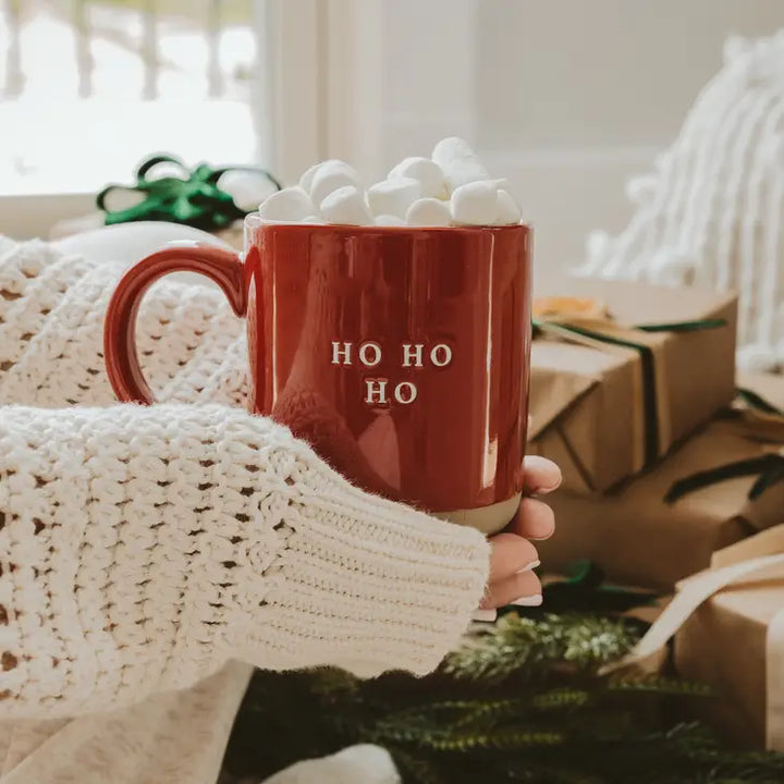 Ho Ho Ho Red Stoneware Mug