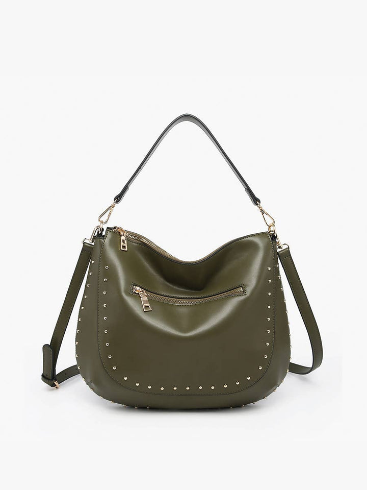 Olive Studded Hobo