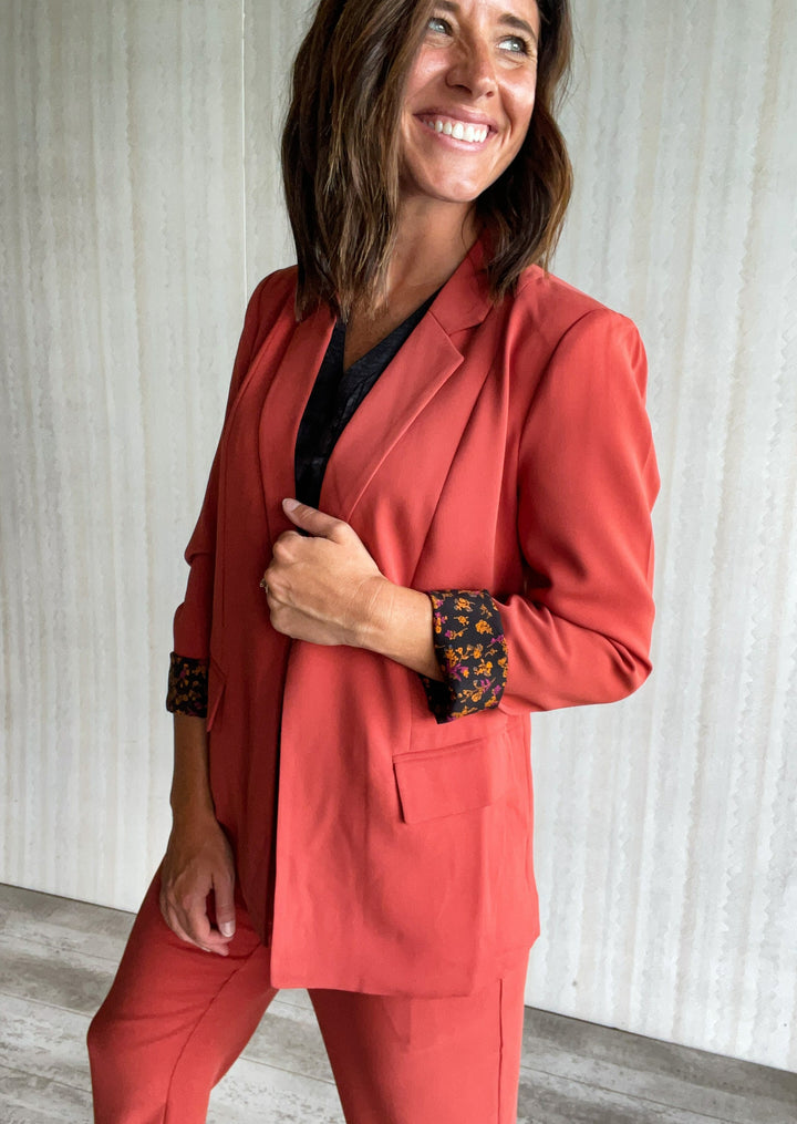 Skies Are Blue Terracotta Blazer | Illinois Boutique