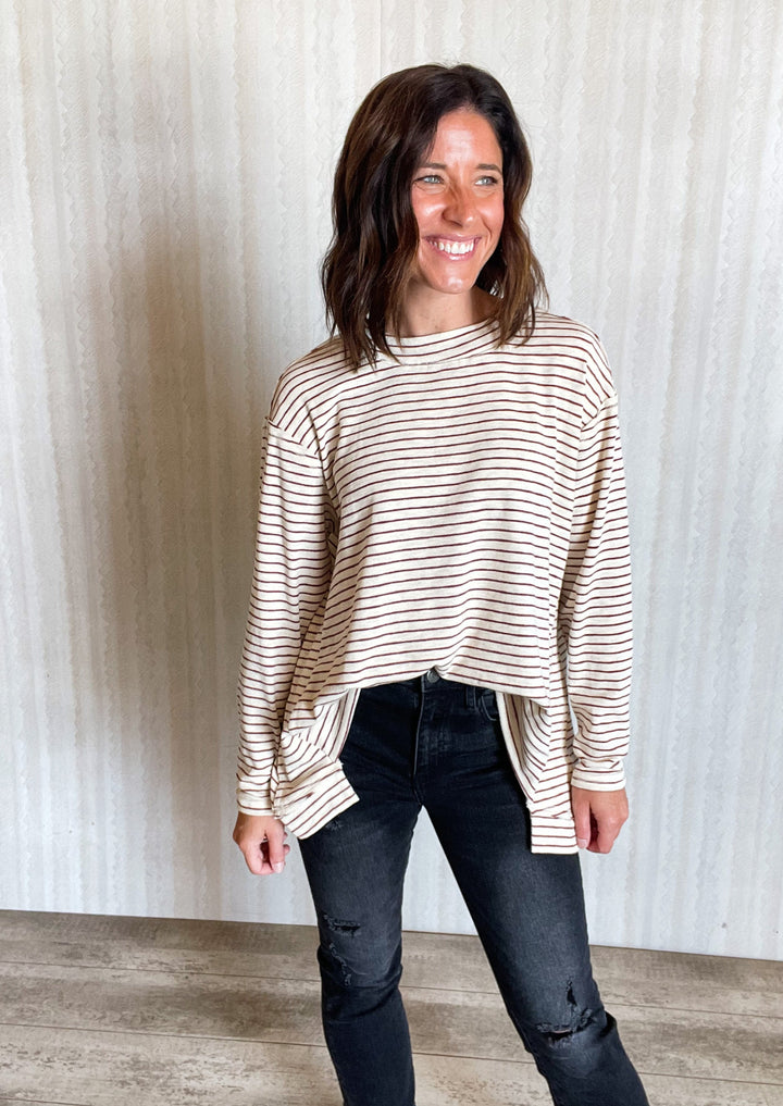 Slouchy Striped Pullover