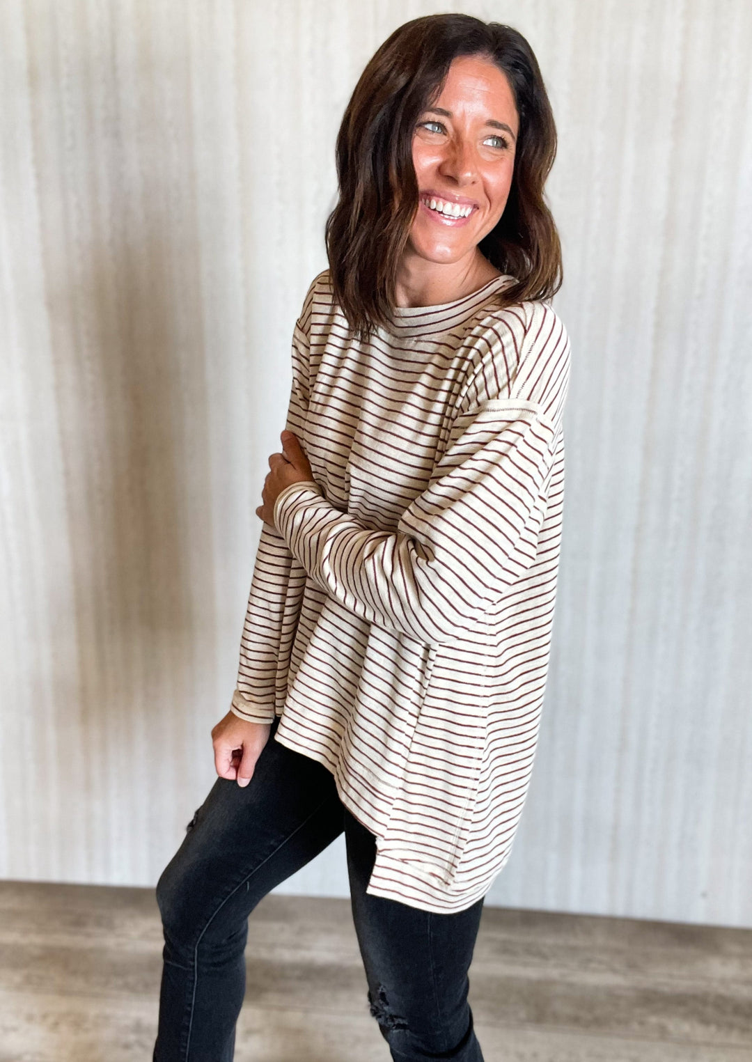 Slouchy Striped Pullover