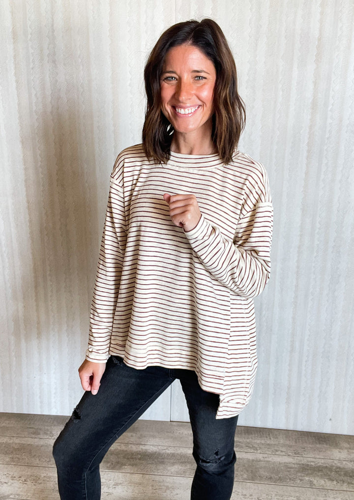 Slouchy Striped Pullover