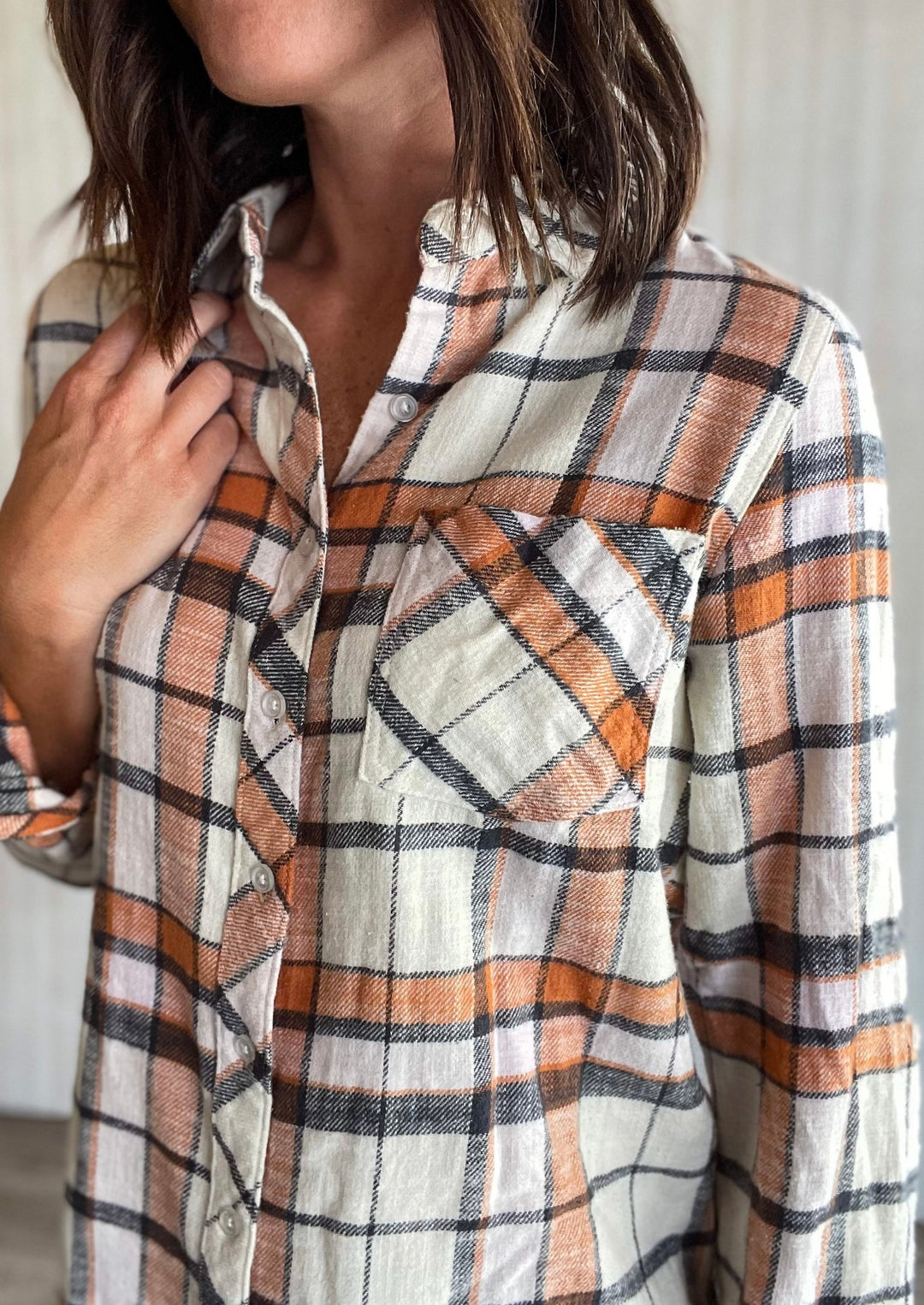 Thread & Supply Plaid Poppy Button-Up Shirt