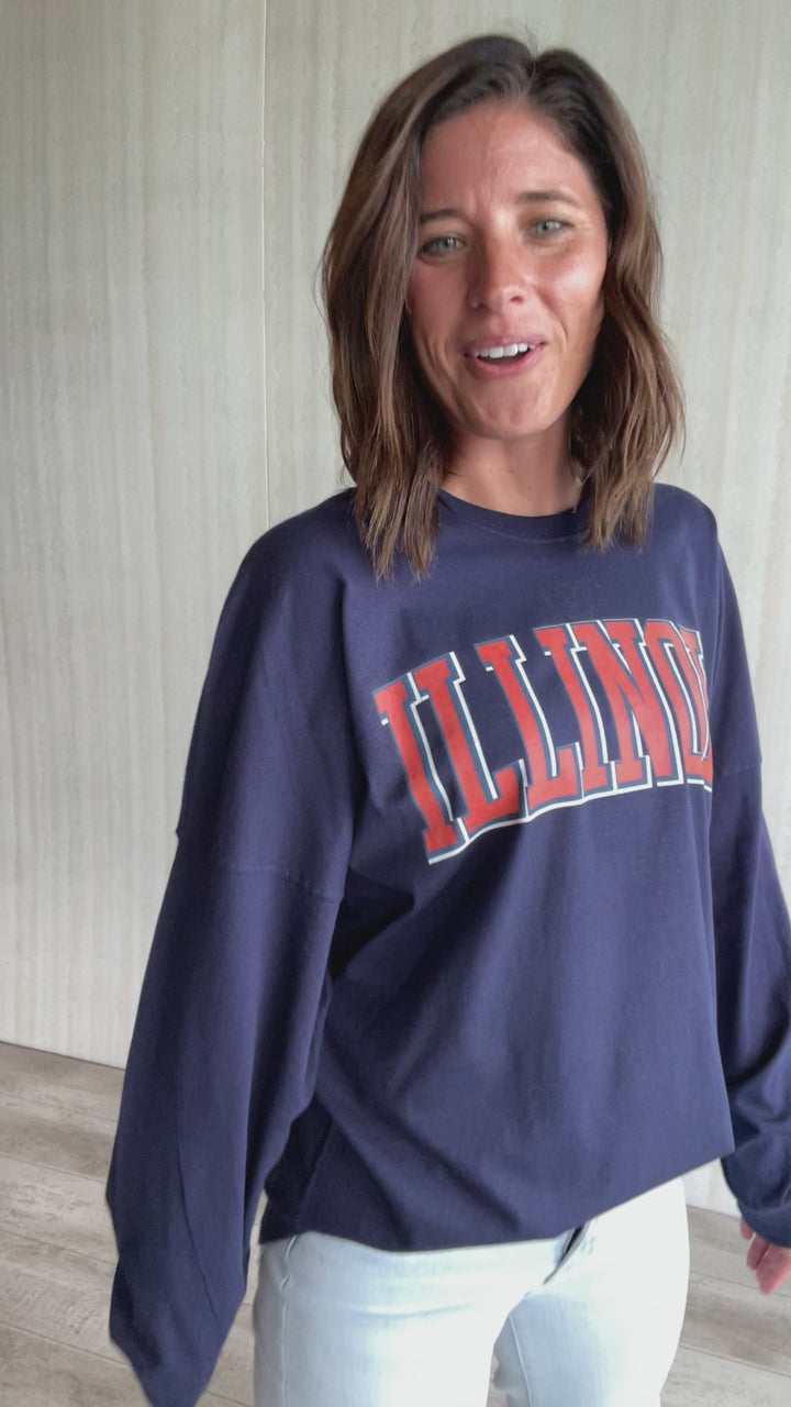 Illinois Sequin Long Sleeve Top