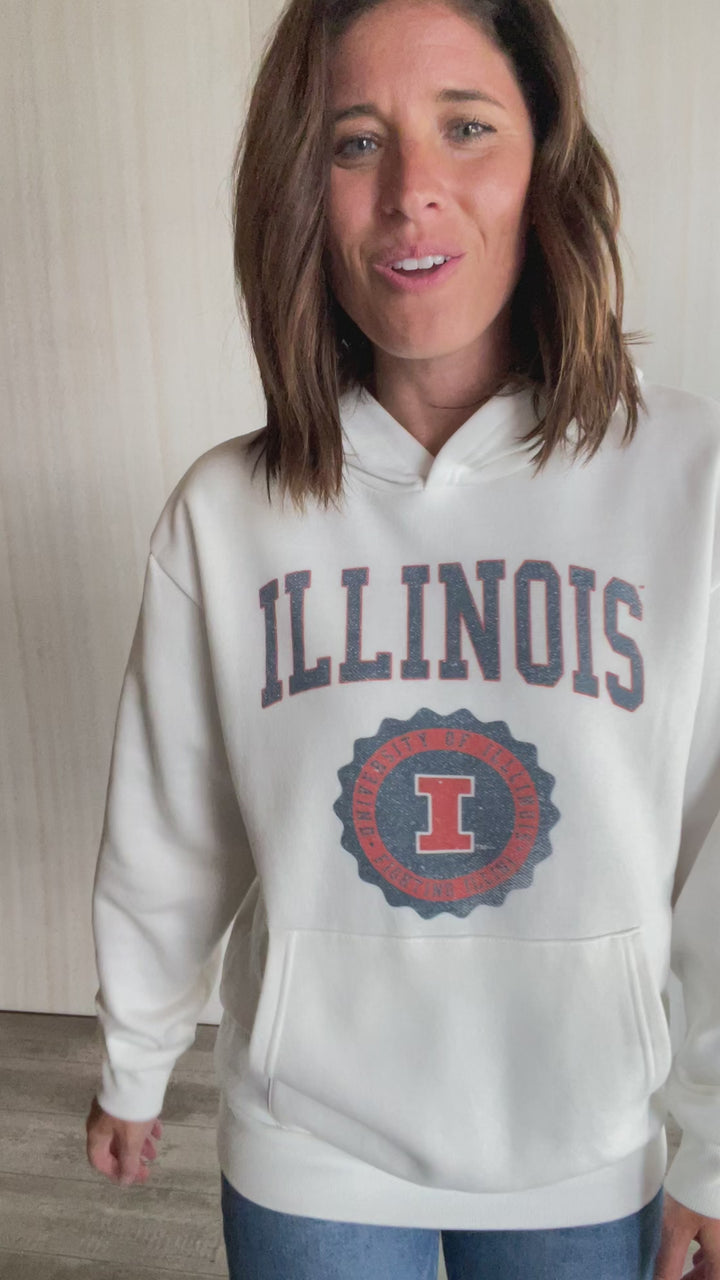Illinois Emblem Hoodie Sweatshirt