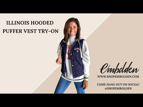 Illinois Hooded Puffer Vest