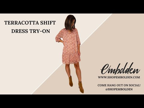 Terracotta Shift Dress