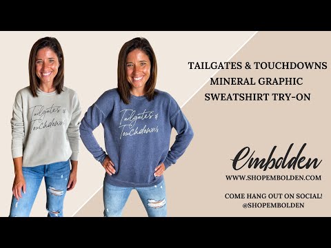 Tailgates & Touchdowns Mineral Graphic Sweatshirt - Vintage Denim