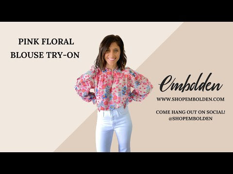 Pink Floral Blouse