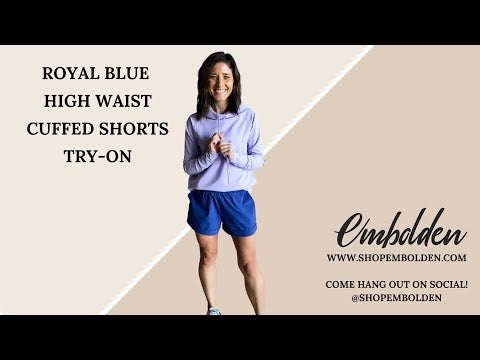 Royal Cuffed High Waist Shorts