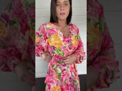 Long Sleeve Floral Mini Dress