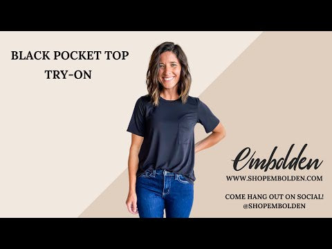 Black Pocket Top