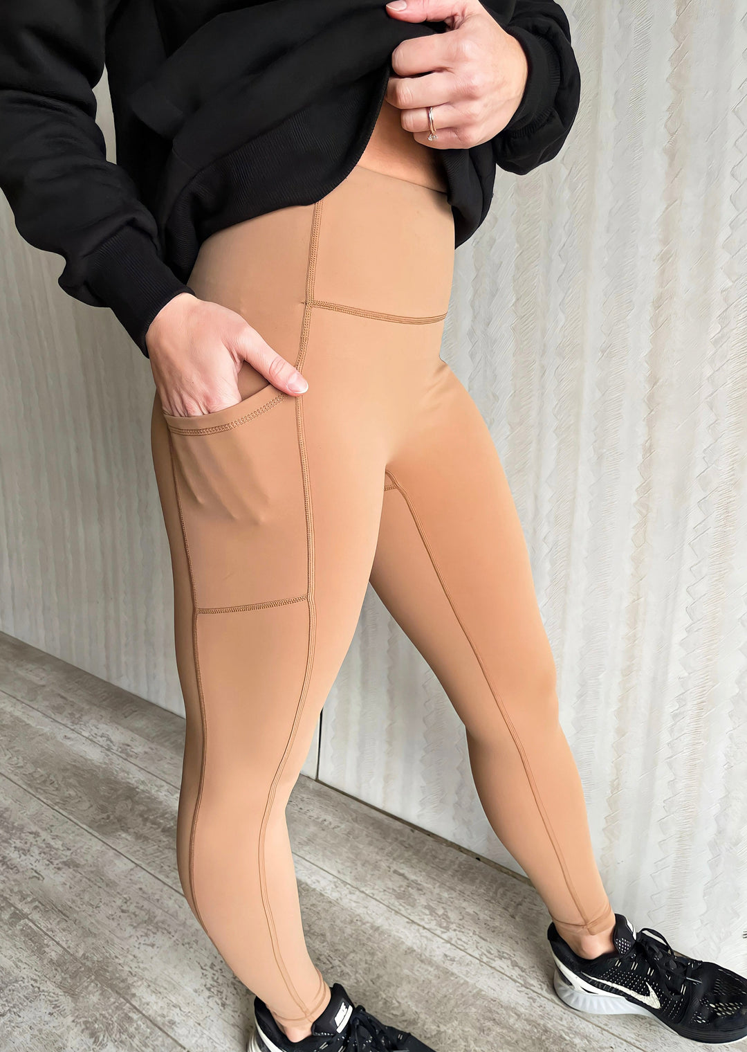 Women's Nude Colored Leggings / High Waisted Leggings / Women's Athleisure Clothes
