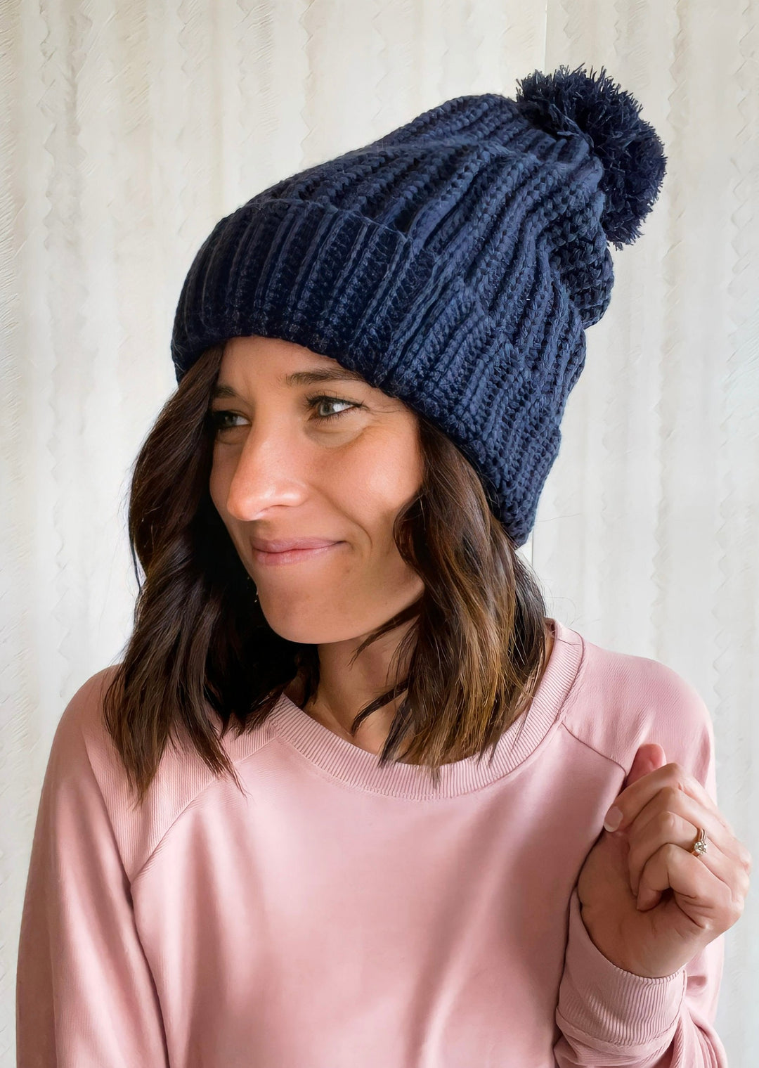 Slouchy Navy Hat