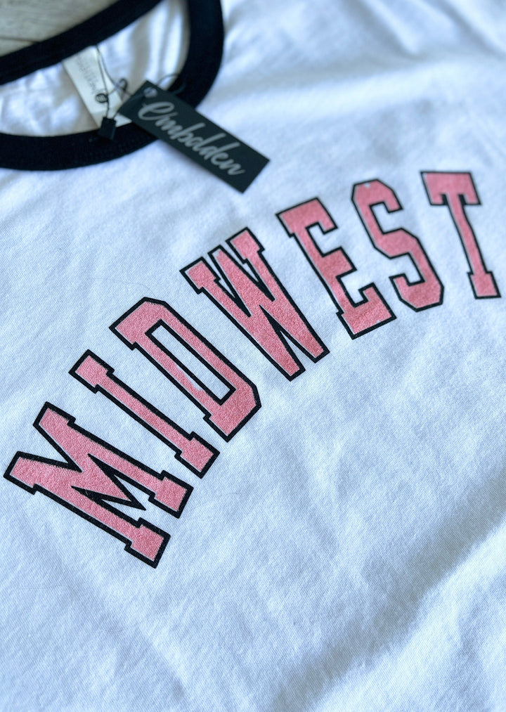Pink Midwest Ringer Tee