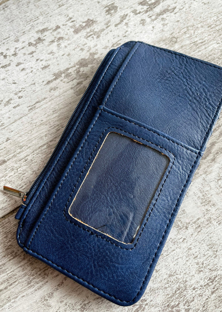 Navy Credit Card Sleeve Holder for Women