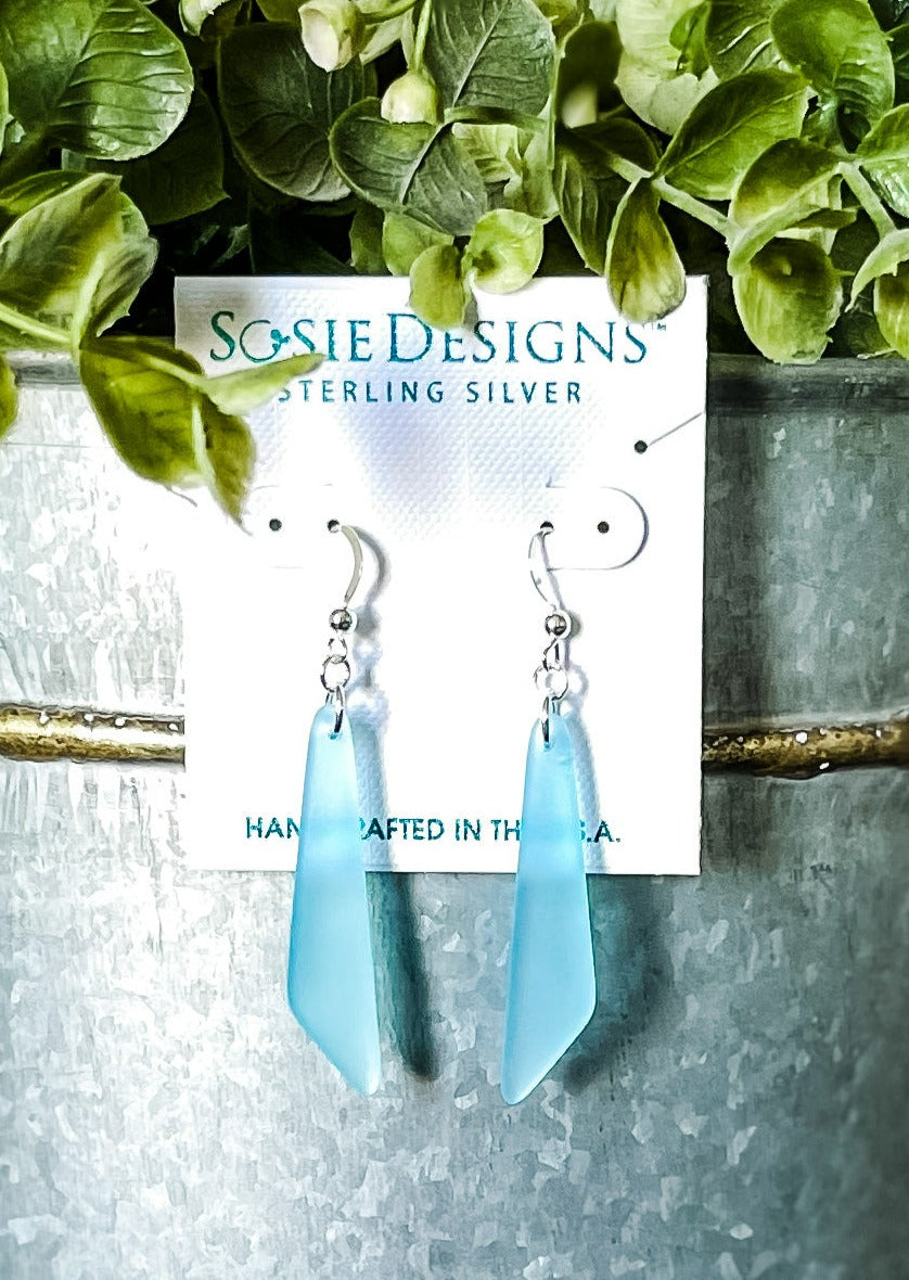 Sea Glass Paddle Earrings | Handcrafted in the U.S.A.