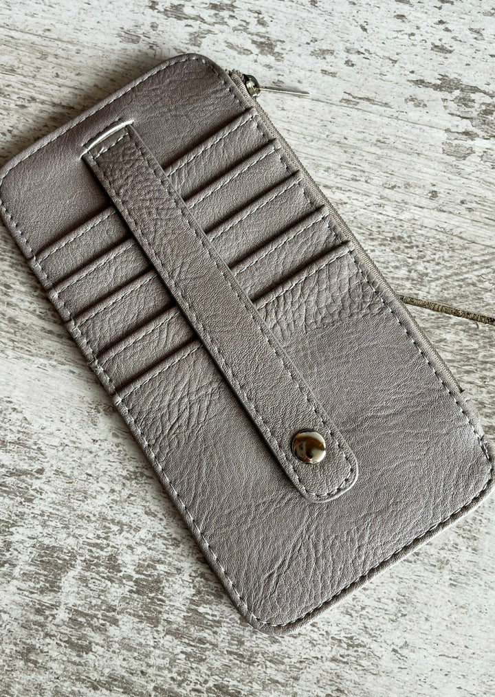 Gray Credit Card Sleeve Holder for women