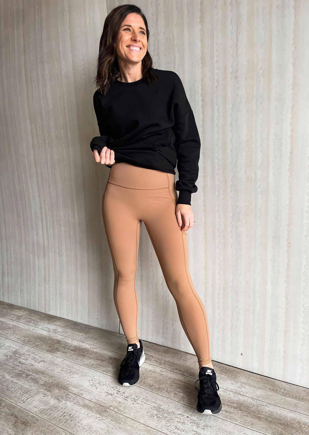 Women's Nude Colored Leggings / High Waisted Leggings / Women's Athleisure Clothes