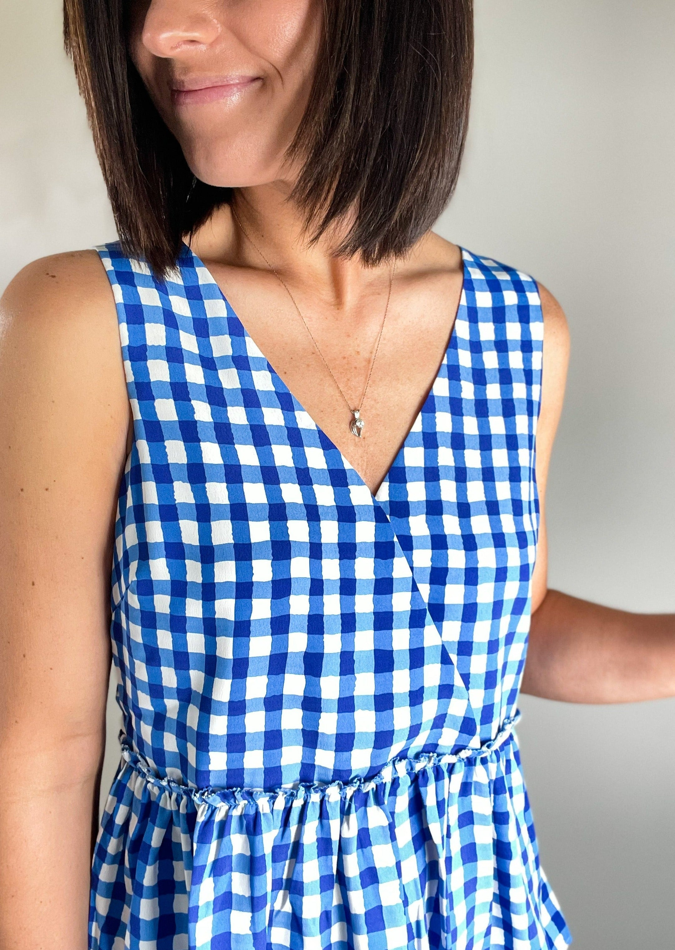 gingham peplum