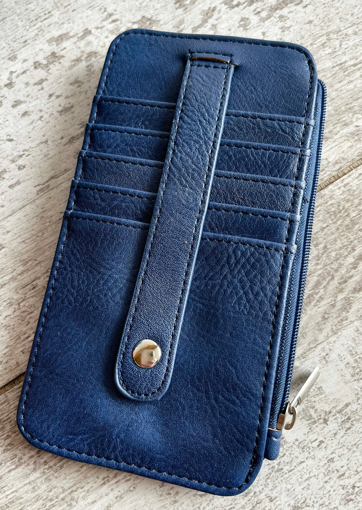 Navy Credit Card Sleeve Holder for Women